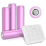 Vecukty Taschenlampe Akku 3,7V Batterie 3000mAh Flat Top Akku für E-Zigarette Taschenlampen -[4 Stücke ]