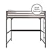 DHP 4308429 Miles Full Desk, Silver Metal Loft Bed