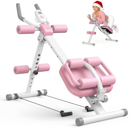 EPHESPORT Adjustable Ab Machine, Multifunctional Ab Workout Equipment, Ab ï¼† Sit Up Machine for Stomach Workout, Foldable Abdominal Trainer With Knee and Back Protection, Full Body Workout for Home Gym