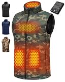 Wulcea Men Heated Vest Battery Pack Included Rechargeable Extreme Cold Weather Jacket Camping Essential Glamping Must Have Winter Accessories Ice Fishing Hiking Equipment Overlanding Gadget Gift