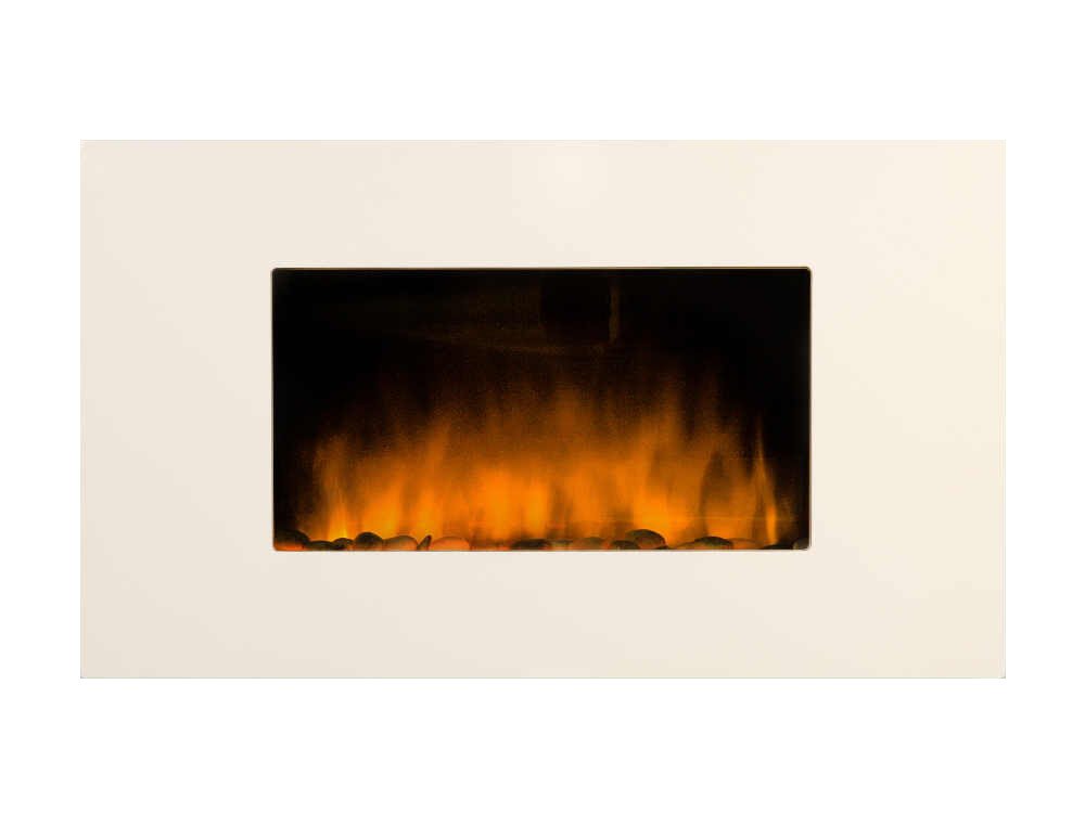 CHEMIN'ARTE Caminetto elettrico da Parete - Effetto fiamma a LED - 90x16x52cm