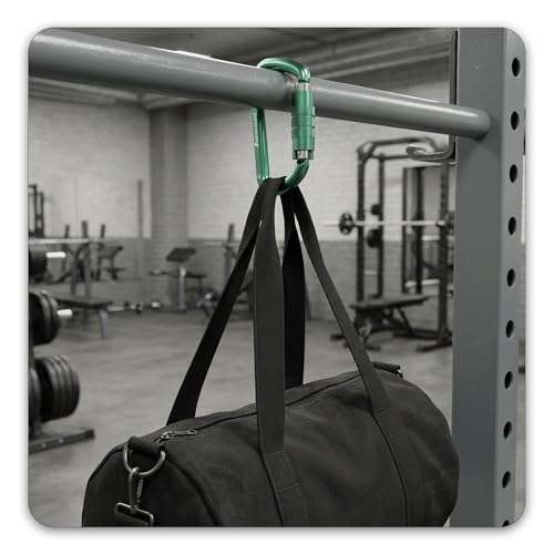 Image of FresKaro 3inch 12kN-2698lbs Auto Locking Carabiner Clips, Solid D Shape, Heavy Duty 7075 Aluminum, Lightweight 1.09oz, Rust Proof, for Hammock, Hiking, Dog Leash, Keychain etc., Multi-Colors