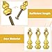Housoutil Fence Accessories Set - 4Pcs Metal Connectors for Cabinet and Bar Carts Brass Railing Brackets for Stylish Home Organization
