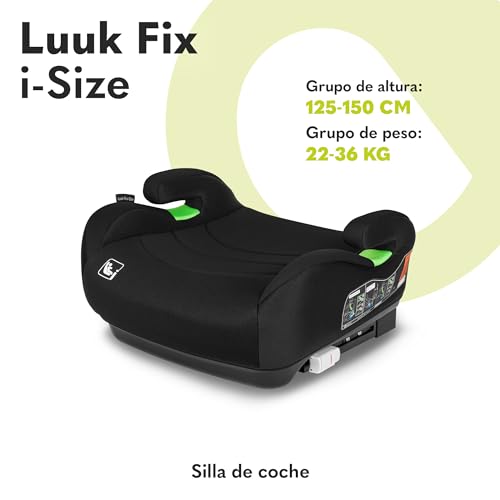 Miniatura 2 de Lionelo Luuk Fix I-Size Asiento Elevador Con Isofix Para Niños De 22 A 36 Kg 125-150 Cm, Grupos 2 Y 3, Asiento Y Reposabrazos Cómodos, Funda Extraíble