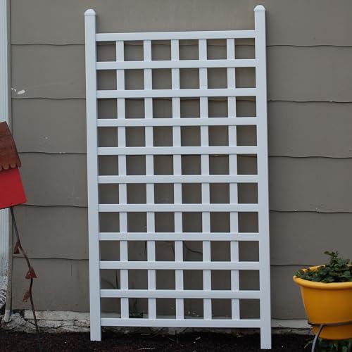 Dura-Trel-PVC-Garden-Trellis-for-Climbing-Vine-Plants-Country-Garden-White-35-x-66 Dura Trel PVC Garden Trellis for Climbing Vine Plants Country Garden White 35 x 66