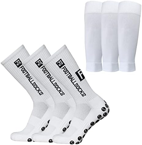 Doorslay 3 Packs of Sports Socks, Compression Socks, Athletic Socks, Non-Slip Quick Dry for Football, Basketball, Hockey Running
