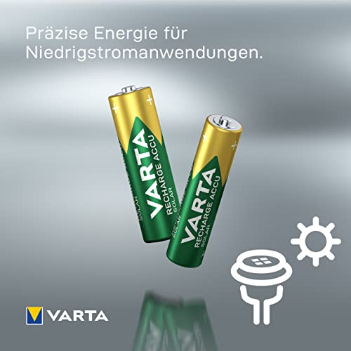 Akkus für Solarleuchten Varta AA, wiederaufladbar, 8 Stück