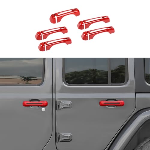 CheroCar Door Handle Cover Trim Tailgate Handle Cover Kit Fit for 2018-2026 Jeep Wrangler JL JLU 4xe & Gladiator JT Sports Sahara Freedom Rubicon 2/4-Door Exterior Accessories by CheroCar - Used condition - US$21.53