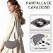 Imagen de YiYunTE Bolso Bandolera Mujer Hombre Bolso Cruzado Pequeño Bolso de Mano Movil Nylon Bandolera Mujer Pequeña Bolsa Crossbody Bag Bolso Riñonera Bolsos Universitarias Half Moon Bag Bolso Gris