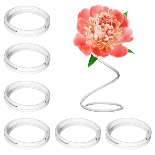 X-Kingsun 6Pcs 39.36Ft Flexible Pipe PVC Tubing for Crafts Artificial Flowers Flexible Rods Bendable Floral Support Pole for DIY Balloon Arches Wedding Props White