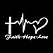 Produktbild 14.6CM x 9CM Jesus HOPE LOVE FAITH Prayer Creative Vinyl Car Sticker Decal Decor - White
