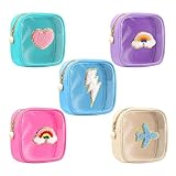 Bolsa de viaje de maquillaje - 5 bolsas de aseo con cremallera organizador | Bolsa de viaje para cosméticos de vacaciones con cremallera - para mujeres y niñas, pincel de lápiz labial, champú, joyas