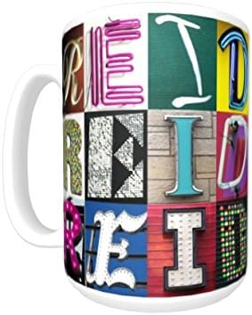 REID Coffee Mug / Cup - using photos of sign letters - personalized