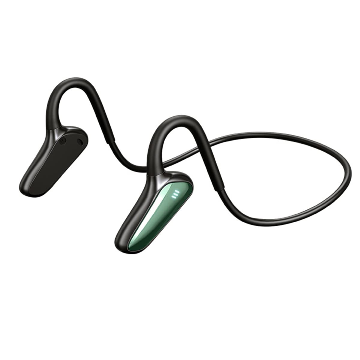 Cuffie Wireless Sport Bluetooth Auricolari Sportivi a Conduzione Ossea/Orecchio Aperto, Cuffie Stereo HiFi Senza Fili Auricolare Leggere Antisudore per Corsa Ciclismo Fitness Regalo Green