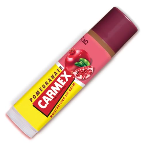 Carmex Pomegranate Lip Balm Stick | SPF 15 For Sun Protection | Soothes And Repairs Dry, Cracked Lips | Intensely Hydrating Winter Lip Care Formula (4.25g) Carmex Pomegranate Lip Balm Stick | SPF 15 For Sun Protection | Soothes And Repairs Dry, Cracked Lips | Intensely Hydrating Winter Lip Care Formula (4.25g)