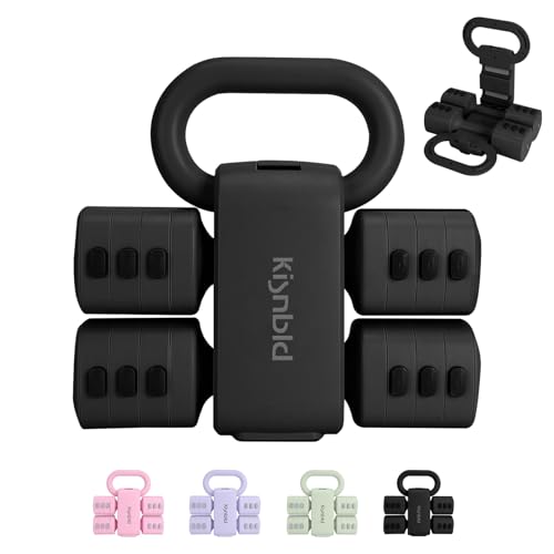 Image of kisnbld Adjustable Dumbbell Set of 2, 4 in 1 Free Weights Dumbbells Set for Women with Fast Adjustment, Each 2lb 3lb 4lb 5lb Hand Weights Set for Home Gym & Outdoor Exercise Training