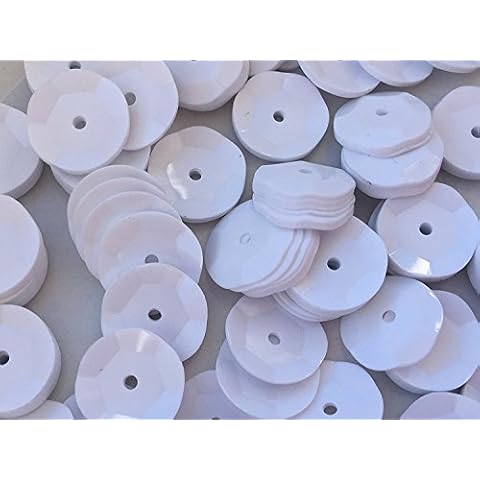 Sequins 10mm 1000/Pkg White Cover
