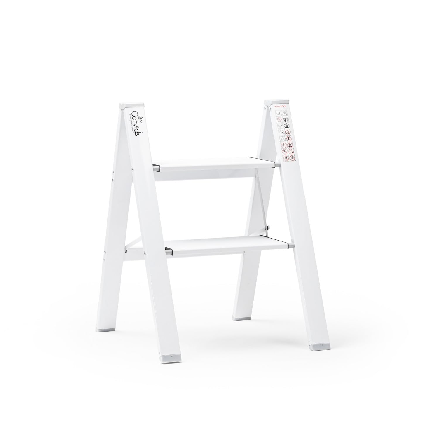 Corvids 2-Steps Premium Folding Step Stool with Wide Anti-Slip Pedal, Portable Lightweight Aluminum Step Ladder for Home and Office Use (White) (B0BF5JJ66P) Amazon Price History, Amazon Price Tracker