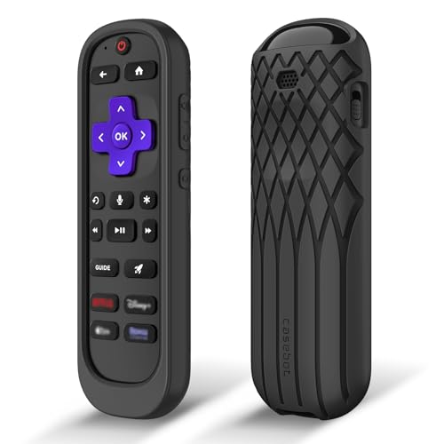 Fintie Silicone Case for Roku Voice Remote Pro (2nd Edition) Black