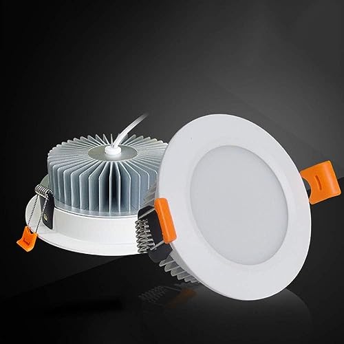 Panel LED integrado IP22 de 18W en níquel mate y luz neutra para iluminación de pasillos 6