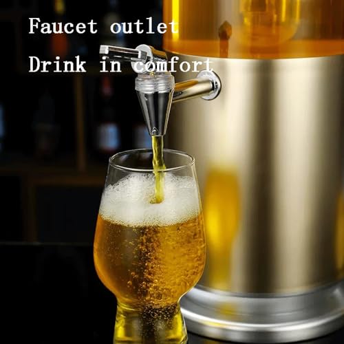 Dispensador de torre de cerveza con núcleo de hielo y luz LED, barril de mesa de 3 litros de capacidad para fiestas en el hogar y bares