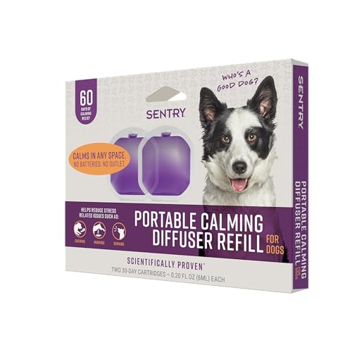 Image of Sentry Behavior Portable Calming Diffuser Refill for Dogs, Reduces Response to Normal Stress and Bad Behavior with Calming Phereomones, Easy-to-use Portable Design, 60 Day Release