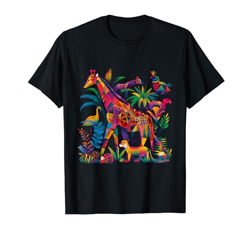 Tropical Kaleidoscope: Geometric Wildlife Kaleidoscope T-Shirt