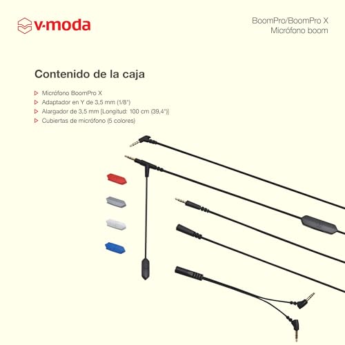 Micrófono con botón de silencio BoomPro X V-Moda y rueda de volumen para optimizar tu audio 6