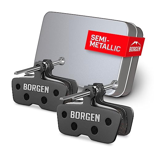 Borgen 2 paia di pastiglie freni mtb - Adatte per Code (2011-2014), Code R - Semi metallic compatibili con pastiglie freno AVID SRAM