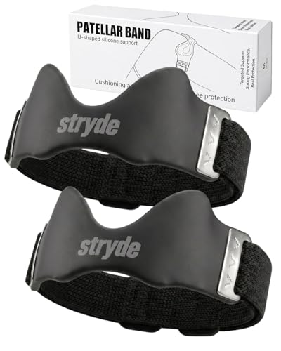 2PCS Stryde Precision Strap - 2026 NEW Stryde Knee Strap Silicone Lock-Point Pad Stays Put Through Every Rep Breathable for All-day Wear One size Adjustable Fits All