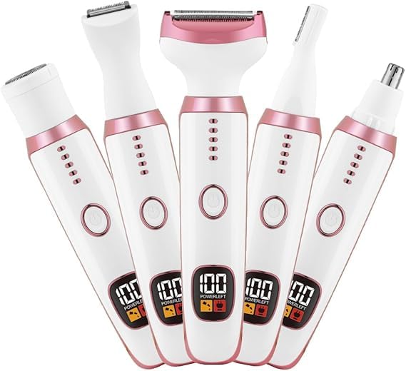 5 -in-1 New Bikini Trimmer for Women, Dermave Bikini Shaver, Livora Electric Shaver for Women, Electric Razors (MULTI COLOR)