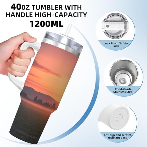 Vaso aislado de 40 onzas, taza de viaje y botella reutilizable 4
