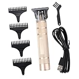 Ipetboom Elektrischer Haarschneider Haarschneidemaschine Clipper Professionelles Haarschneidewerkzeug Für Salon Und Zuhause Robustes Material Einfache Handhabung Goldfarben Batterie Und