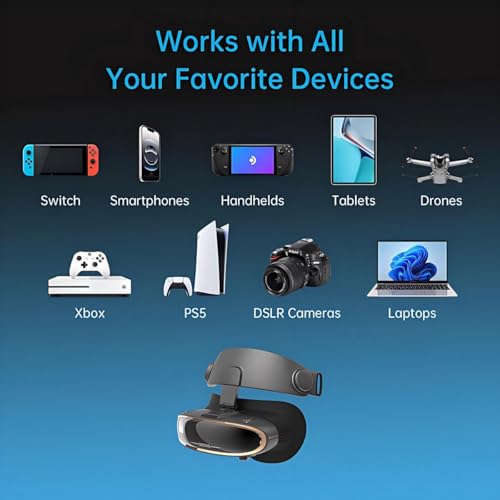 Image of Goovis G3X Pro 3D XR Headset, Dual 1080p Sony Micro-OLED, 800 Inch Virtual Display, Diopter Adjustment, Compatible with iPhone 17 /Android /PC /Handhelds /PS5