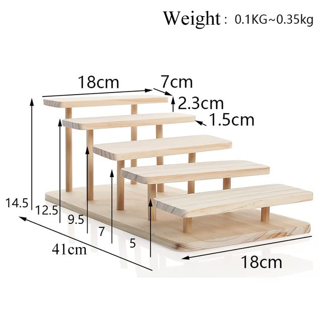 Soporte para Gafas de Sol Opciones de 2-5 Capas Gafas de Sol de Madera Soporte ensamblable de Alto Nivel Expositor de Gafas Soporte de joyería Expositor de Gafas Exclusivo Expositor de Venta(Medio)