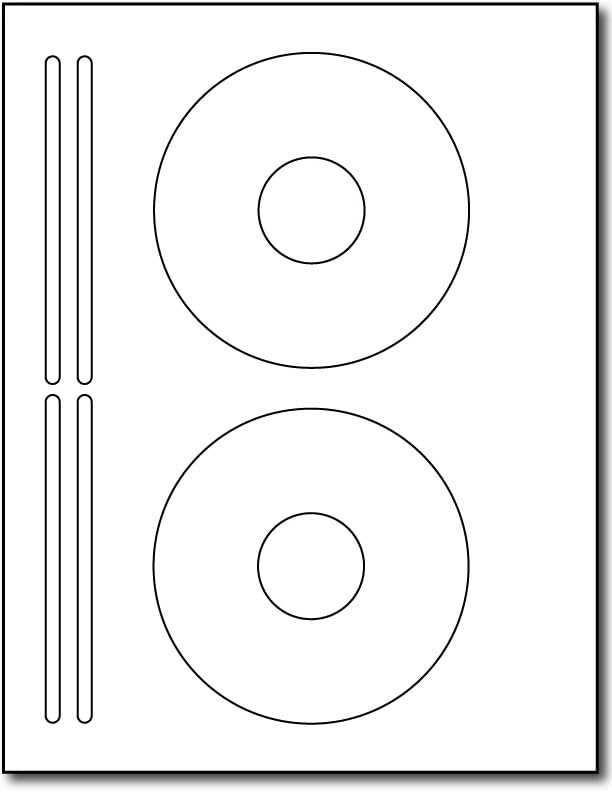16 Count Printable CD Labels for Inkjet & Laser Printers – Matte White CD Disc Stickers (8 Sheets / 16 Labels)