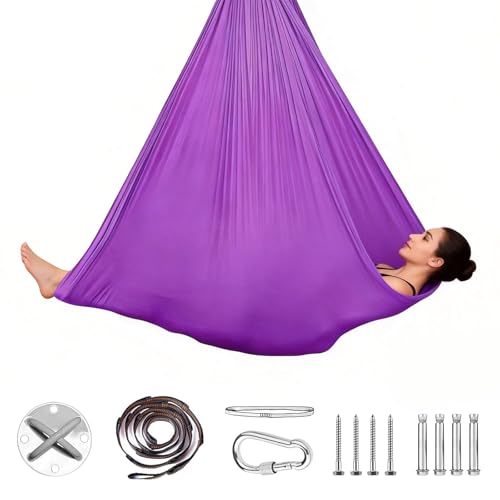 Aerial Yoga Hhängematte, 2-in-1 Yoga Hängematte & Swing, max...