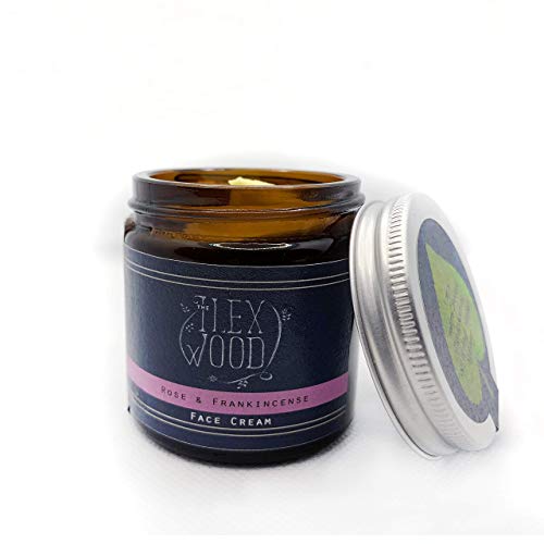 Gezichtscrème met roos en wierook - 100% natuurlijk, veganistisch, hydraterend, anti-veroudering, dierproefvrij - 60 ml