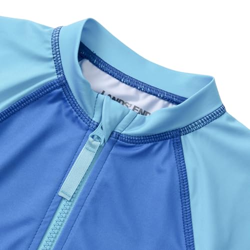 Lands' End Girls Long Sleeve Half Zip One Piece UPF 50 Swimsuit2