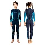 Vofiw Toddler Wetsuit 4T Kids 2.5mm Neoprene Wet Suit Size 4 Boys Back Zip Wetsuits Girl Long Sleeve