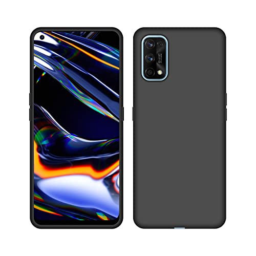 Image of Case Creation Compatible with Realme 7 Pro 2021 Back case, Realme 7 Pro Slim Flexible Smart Look case with 360 Camera All Angle Protection (Pure Black)