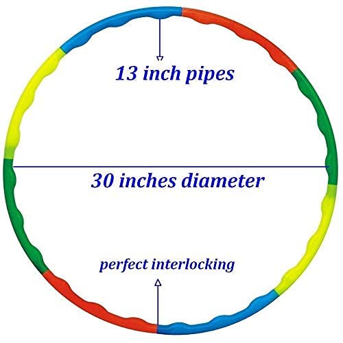 PADMAVATHI ENTERPRISES - Plastic Hula Hoop - Hoopa Hula - Pack of 1- Exercise Ring for Fitness - for Boys, Girls, Kids and Adults - Multicolor - 30 inch Diameter Brand: Padmavathi Enterprises-image-8
