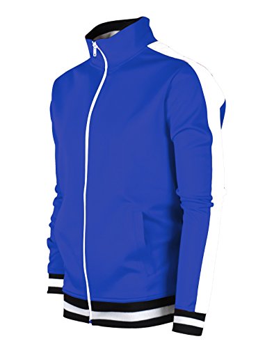 Image of SCREENSHOT-TRACK JACKET Mens Urban Hip Hop Premium Track Jacket - Slim Fit Side Taping Sportswear Urbanwear Streetwear Top