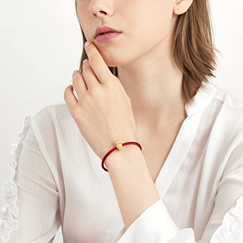 Chow Sang Sang 999 24K Solid Gold Mini Charm Chinese Zodiac Lovely Cute Animal Mini Charm Blessing Bracelet For Women 93694C (Rabbit) #TOP2