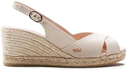 Viscata Llansa Canvas Wedge with Elegant Buckle Flattering 2 ½” S...