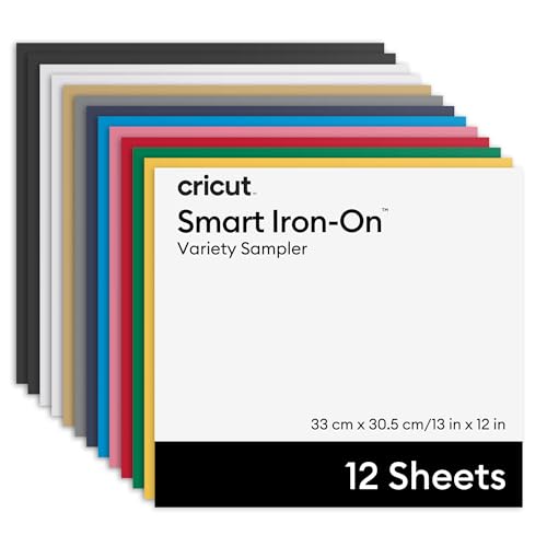 Cricut Smart Iron-On Matless Heat Transfer Vinyl Variety Sampler - 13 in x 12 in (12 ct)