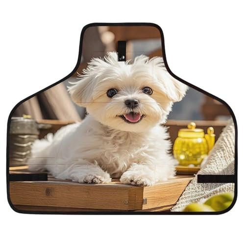 Delantal de trabajo con diseño de cachorro Maltés miniatura 1