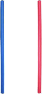 2Pcs Pool Noodles 59" Foam Swimming Noodle Floating Pool Noodles Solid Swim Noodles for Kids and Adults (Red and Blue) Swim Noodles