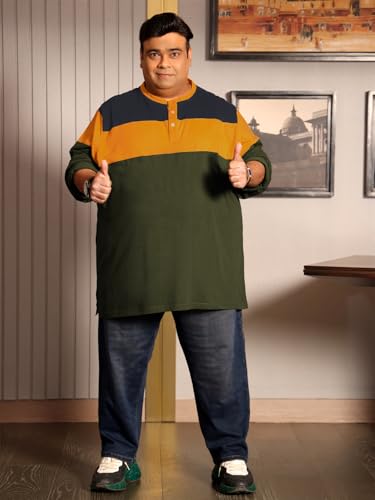 Image of Bigbanana Plus Size Men's Henley T-Shirt