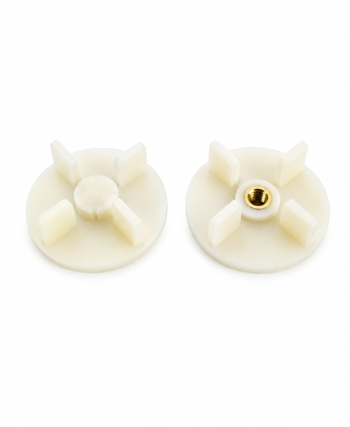 Wonder Star Nylon Coupler Set for Preeti Mixer Grinder, Motor and Jar Coupler with Brass Insert, Compatible with Trio, Eco Plus, Chef Pro, Popular Models, White, Pack of 2-image-2